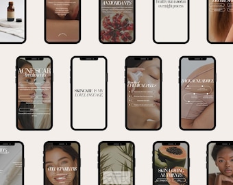 Hautpflege Instagram Templates: Social Media Canva Posts (Digitaler Download)