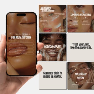 Hautpflege Instagram Post Templates: Beauty Social Media (Digital)