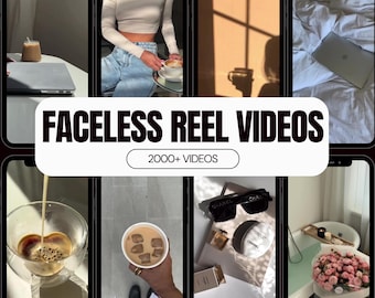 2000 Faceless Videos for Marketing,Aesthetic Instagram Reels,Digital Marketing Content, Done-for-You MRR, PLR, Faceless reel videos.