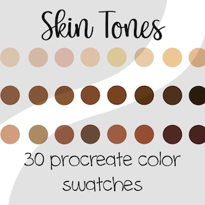 Skin Tones Procreate Color Palette | iPad lettering | digital art | Skin Tones | Portrait