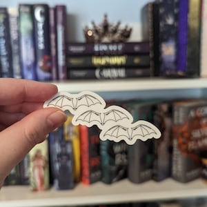 ACOTAR Bat Boys Clear Sticker, Azriel Cassian Rhysand,  Bookish BookTok Bookworm Illyrian Decal, A Court of Thorns and Roses Sticker, wings