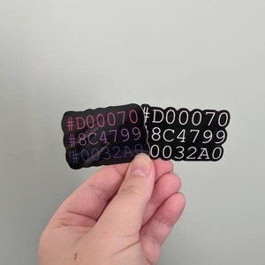 Bi Pride Hex Stickers | Subtle Pride Stickers | Rainbow Pride Flag | Hexcode | Nerdy Stickers | Queer Stickers | Bisexual Pride Sticker