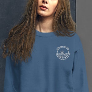 ACOTAR Inspiriertes Besticktes Unisex Sweatshirt, für die Sterne, die zuhören und auf die Träume, die beantwortet werden, Velaris Sweatshirt, Bücherwurm