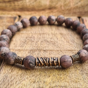 Viking Bracelet 8 mm Viking Bracelet Men Bracelet Vintage Bead Bracelet Handmade Gift Viking Jewelry