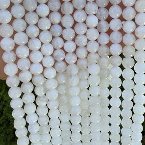 Moonstone 5A beads beautiful gemstone beads on a strand | Natural stone bead strand 8 mm jewelry beads for making bracelets and necklaces