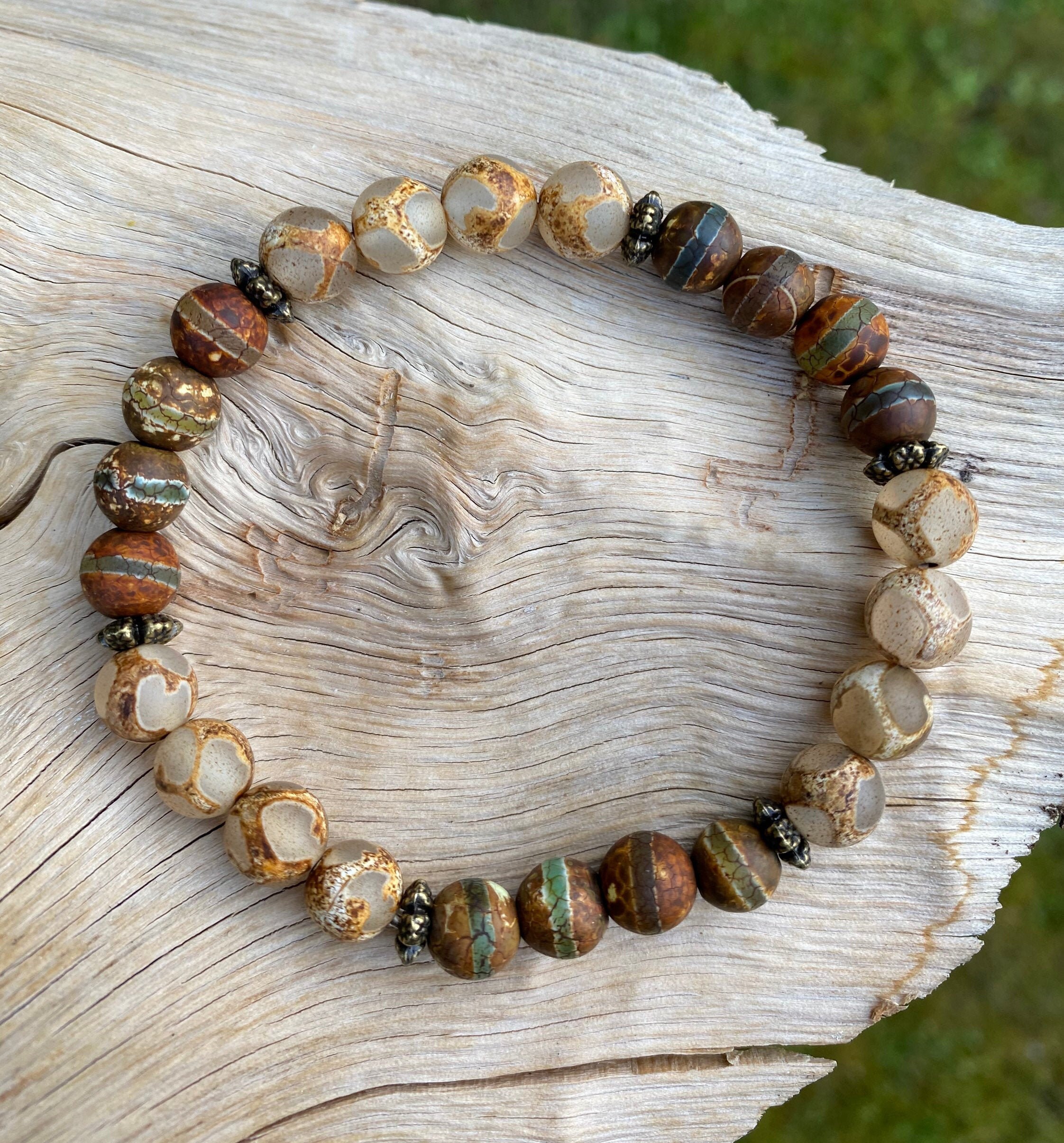Tibetan Agate Bracelet Women Men Unisex Bracelet Pearl Bracelet Women Men Gift Partner Bracelet Tibet Agate Bracelet