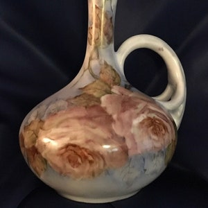 Pichet/vase en porcelaine peint à la main