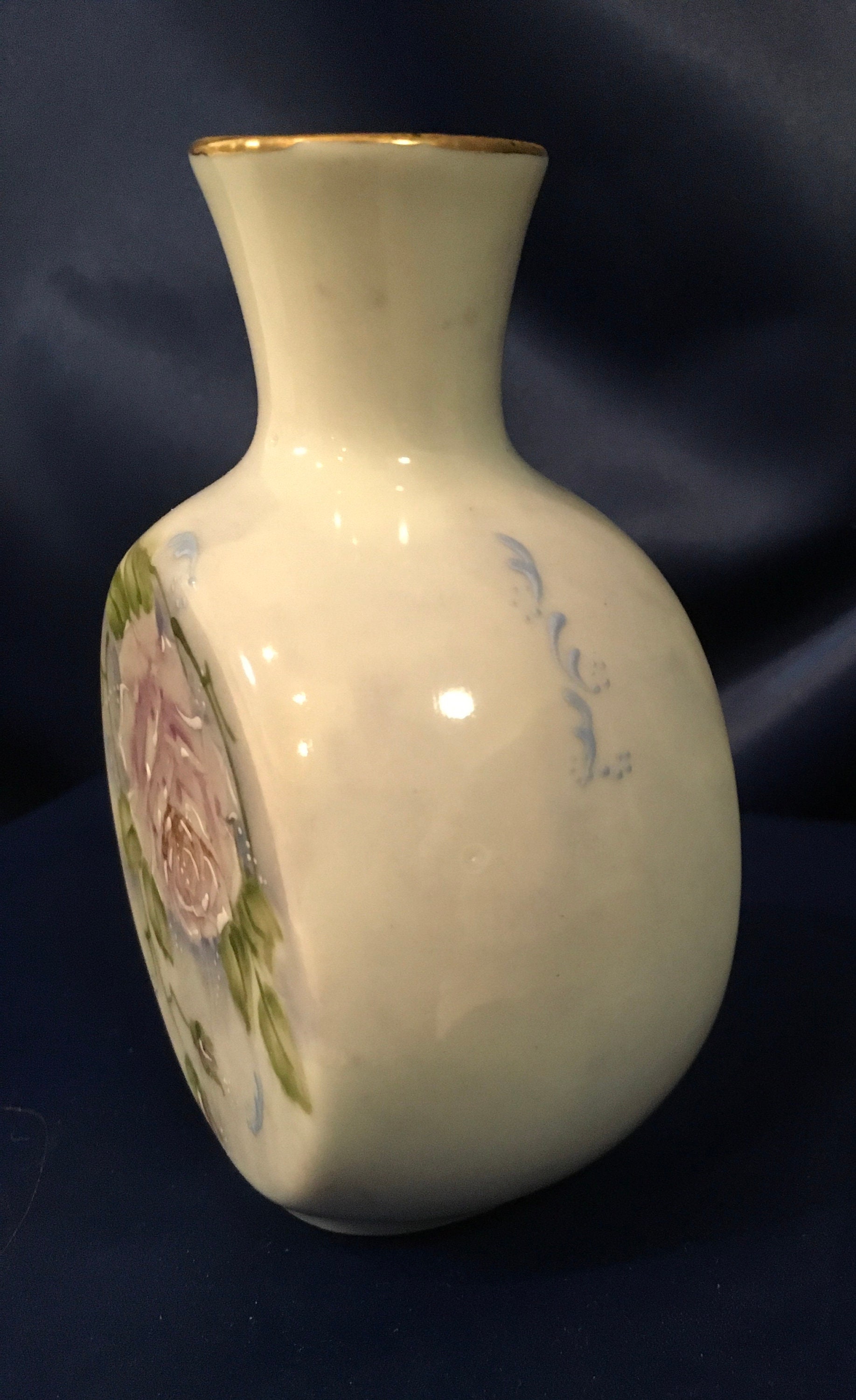 Hand Painted Porcelain Small Vase Etsy UK