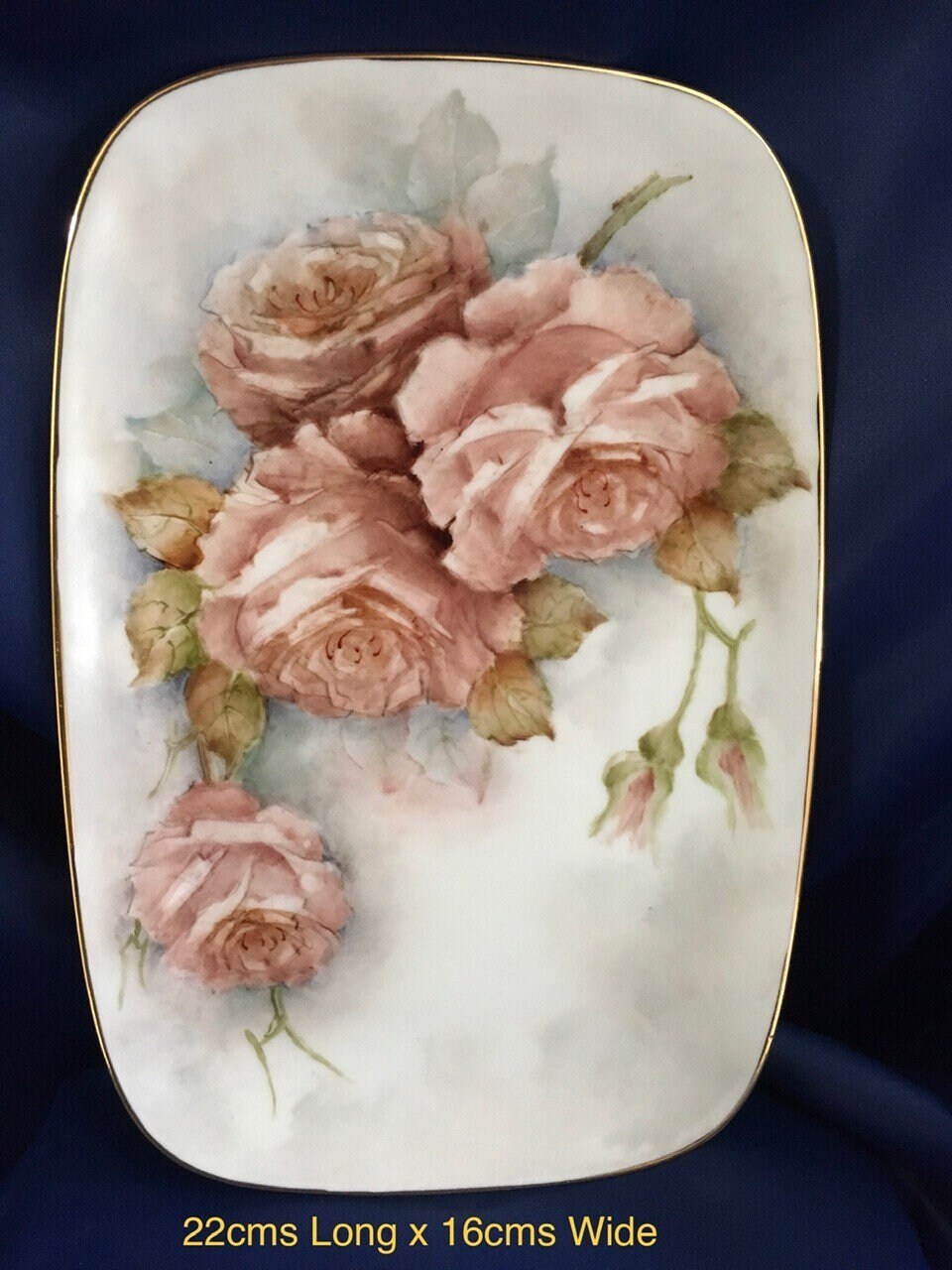 Hand Painted Porcelain Rectangular Plate - Etsy