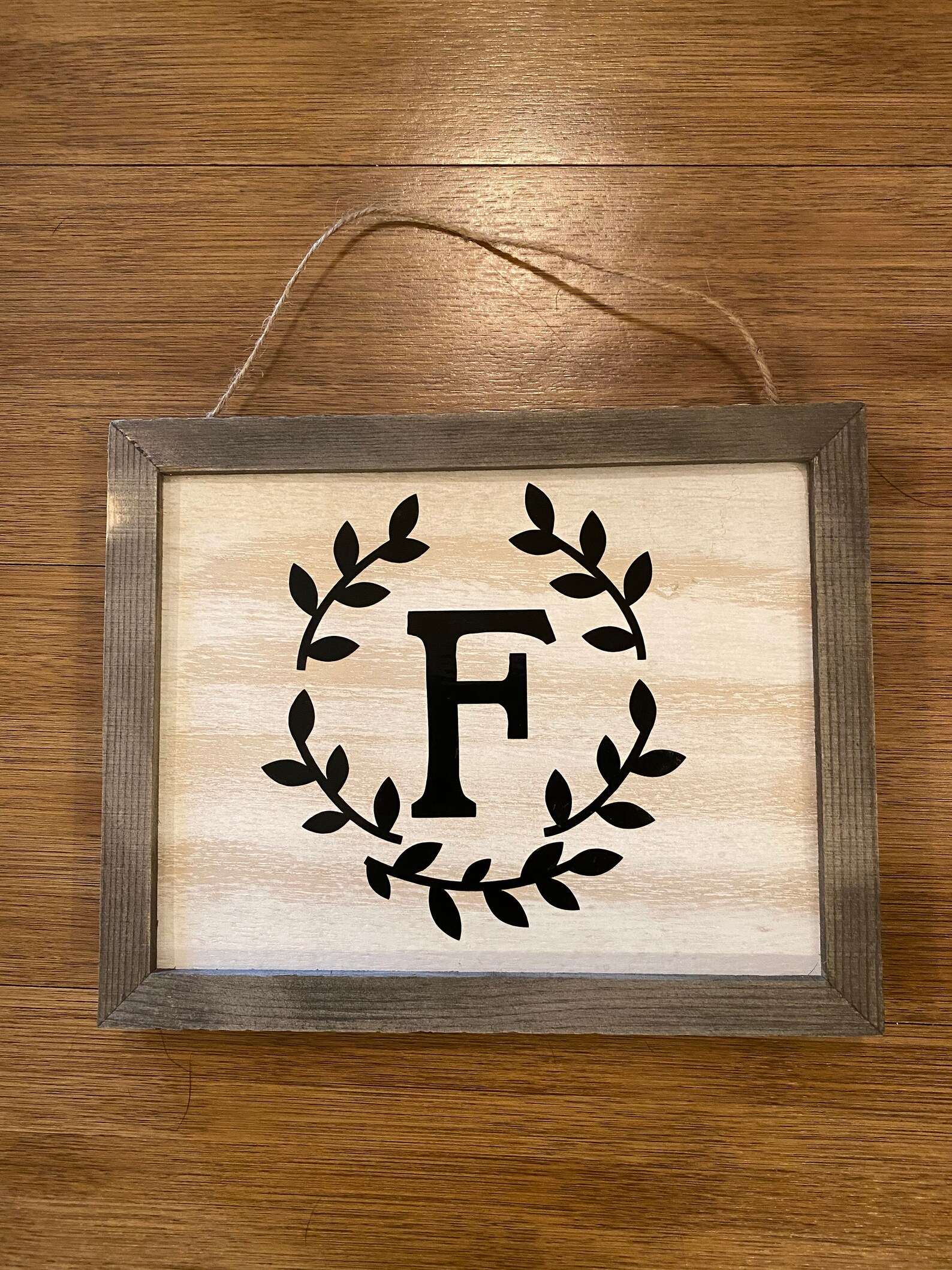 Wooden Initial Sign Personalized Etsy