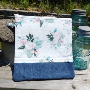 The Mini Tote - Denim and Floral