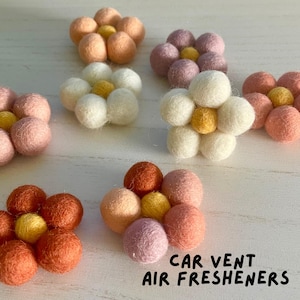 car air freshener, car vent clips, car essential oil diffuser, boho daisy car diffuser, boho car air freshener, daisy car vent cli