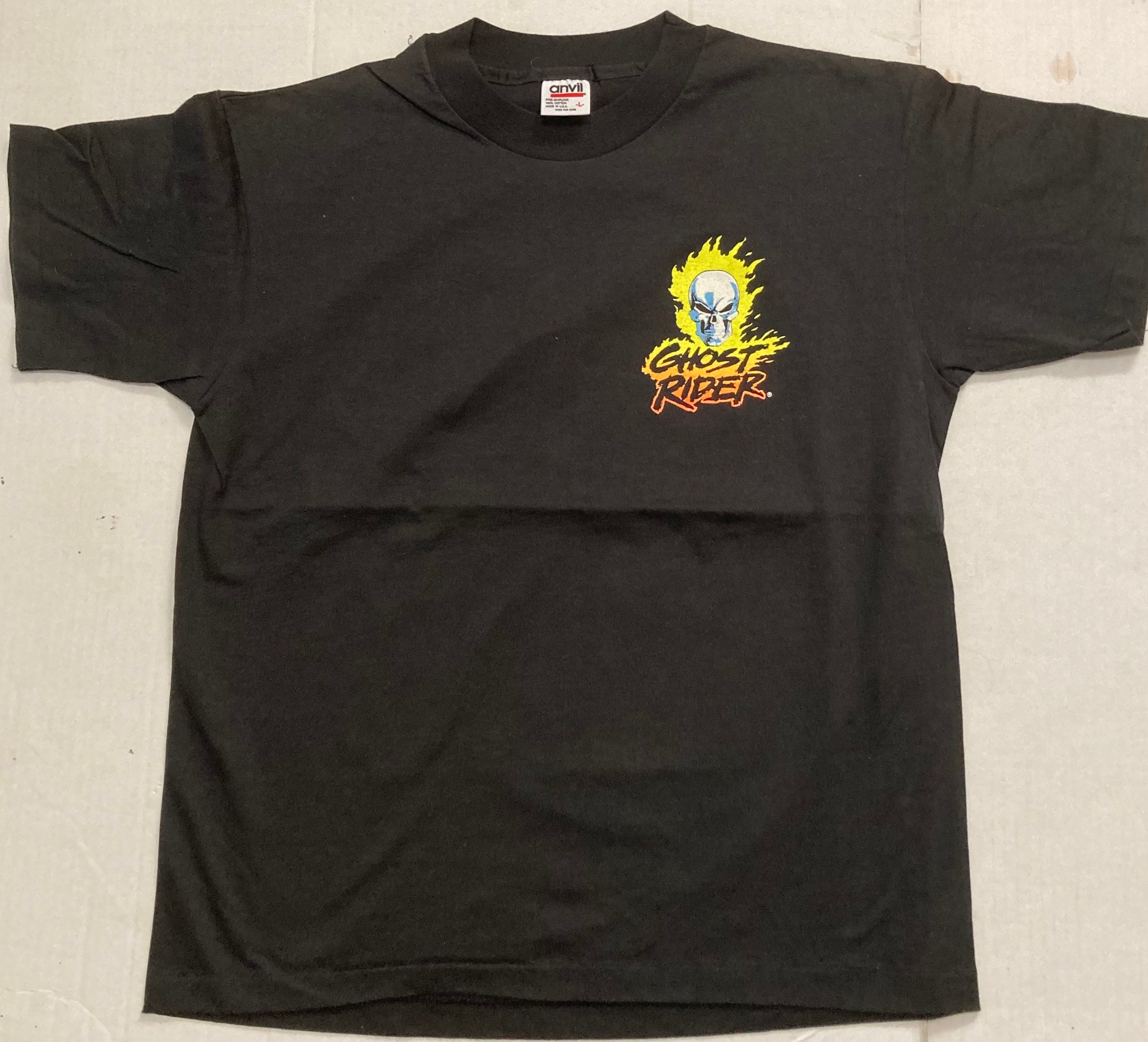 Marvel Comics Ghost Rider Glow Vintage 2-sided T-shirt Never Worn