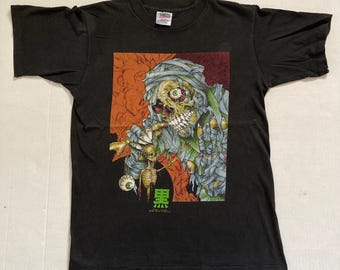 【希少・ヴィンテージ】PUSHEAD Tシャツ 90s Vintage 1990 Pushead Bird's Eye Septic Death T Shirt M-L / 1990s