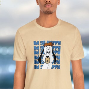 Droopy Dog Cartoon Graphic T-Shirt, Nostalgia Shirt, Im So Happy Tee, Cartoon Tshirt, Vintage Style, Retro Gift, Cartoon Lover Gift