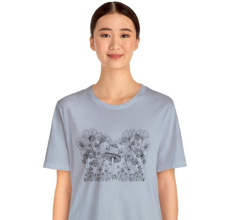 Lingerie Tshirt Flower Bra Graphic Tee Garden Design Lingerie Top Cut