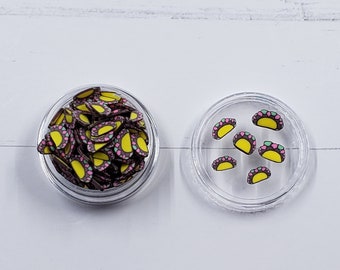 KAWAII TACO TUESDAY Sprinkles Polymer Clay, Fake Sprinkles, Nail Art, Resin, Shakers, Slime