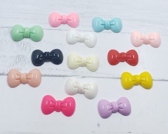 4PCS Kawaii 3D Bow Resin Charms: Flatback Cabochons
