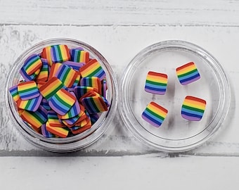 Rainbow Mini Flag Polymer Clay Sprinkles: Nail Art, Slime, Decoden