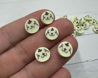 Kawaii Dog Polymer Clay Slices: Fake Sprinkles for Slime, Resin, Decoden