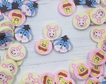 Winnie the Pooh Polymer Clay Slices: Nail Art, Resin, Slime