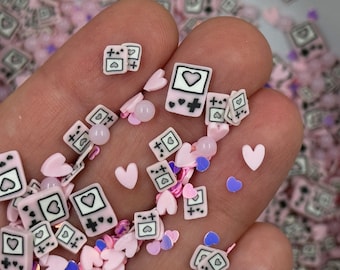 Kawaii Gaming Sprinkles: Polymer Clay Mix for Slime, Resin & Nail Art