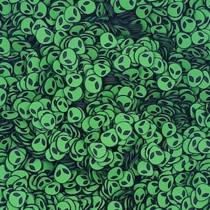 Kawaii Green Alien Sprinkles: Polymer Clay Nail Art, Resin, Slime - Etsy