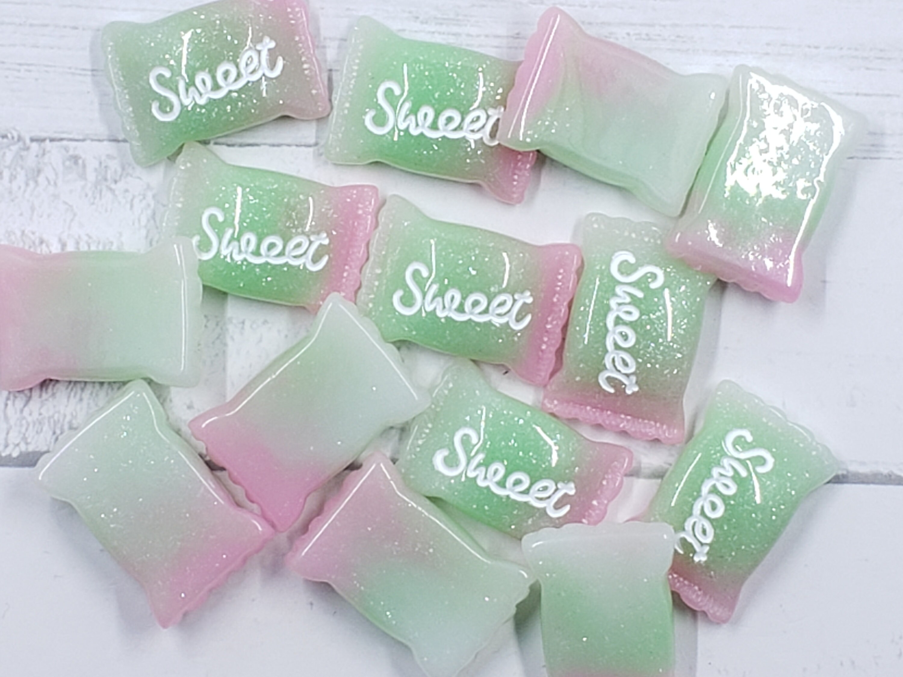 decoice_sweets♡ KAWAII 3-D SWEET CANDY Glitter Resin Charms Flatback