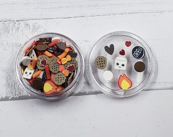 Kawaii S'mores Polymer Clay Slices: Campfire Treat Sprinkles