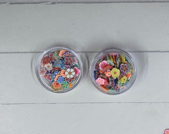 KAWAII RAINBOW FLOWERS Assorted Colors Sprinkles Polymer Clay, Fake Sprinkles, Nail Art, Resin, Shakers, Slime