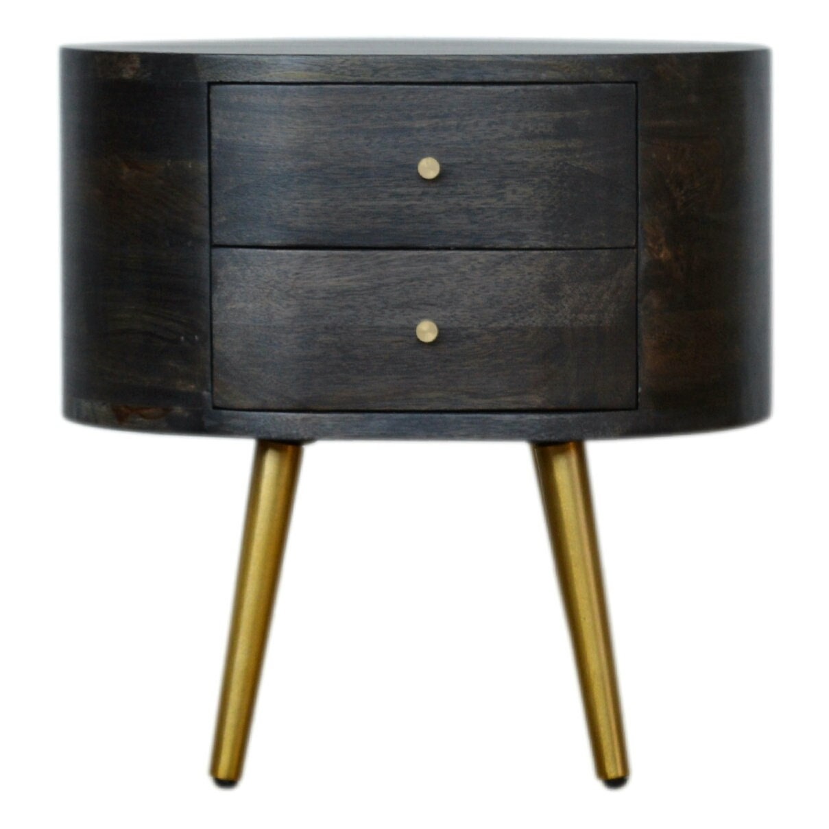 Dreamland Oval Bedside Table 2 Drawers Curved Rounded Design Etsy