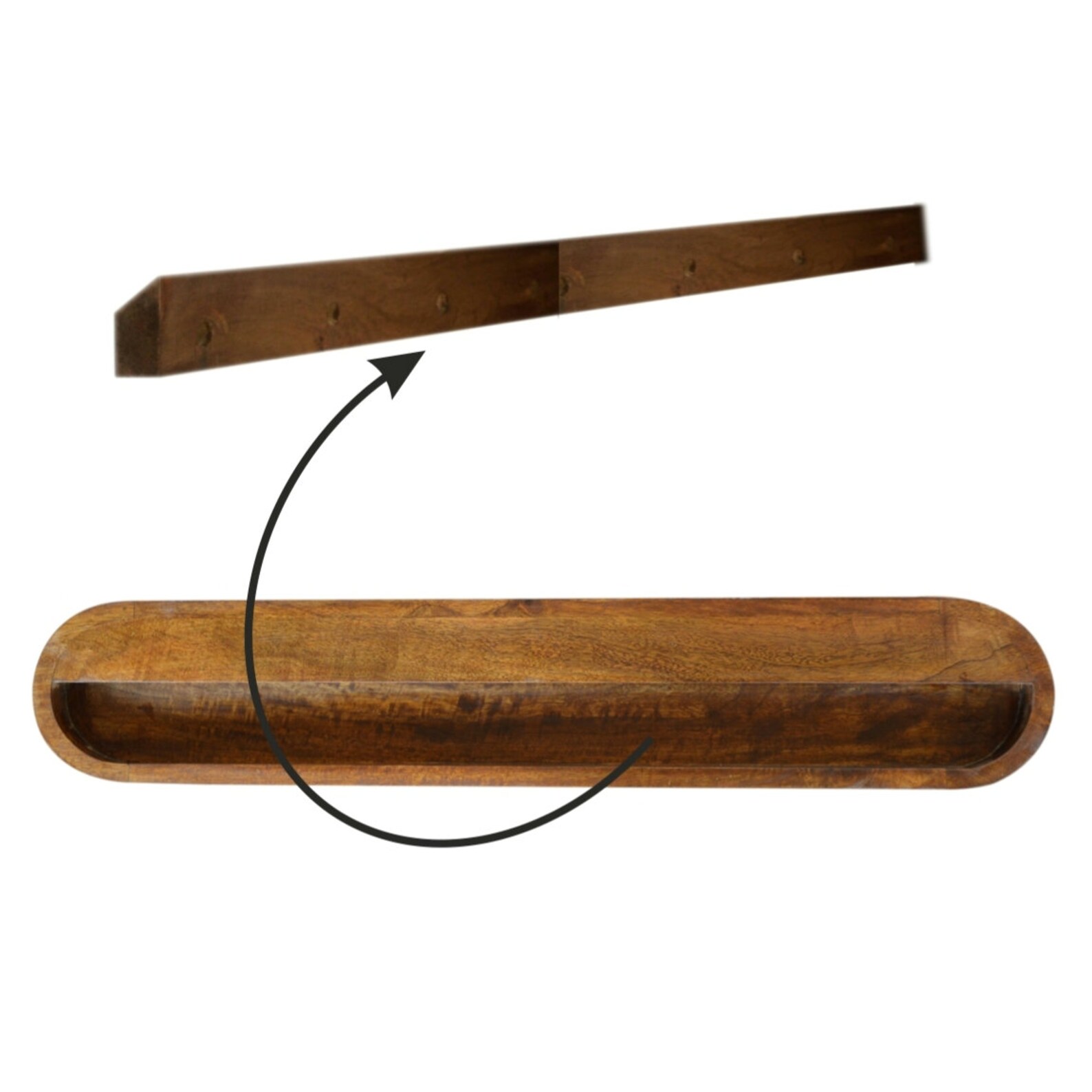 Dreamland Floating Console Table with 2 Drawers Curved Hallway Etsy