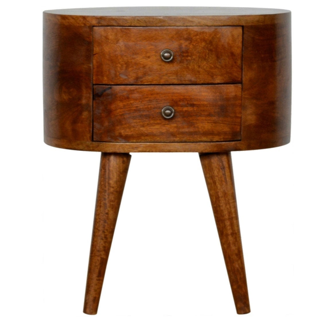 Dreamland Oval Bedside Table 2 Drawers Curved Rounded Design Etsy