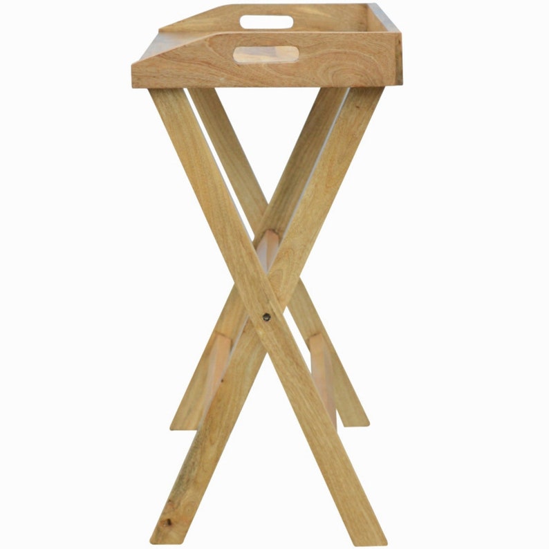 DF Foldable Table Solid Wood Oak Finish Folding Table Desk Etsy