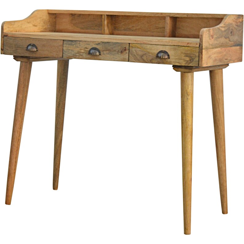 Dreamland Wooden Desk with Drawers Solid Wood Oak Home Office Etsy