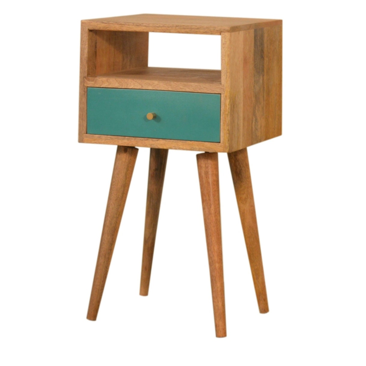 Dreamland Small Bedside Table with 1 Drawer Oak Solid Wood Etsy