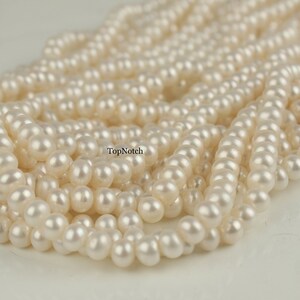 4mm White Freshwater Pearl Beads: 12&quot; Strand for Jewelry Making