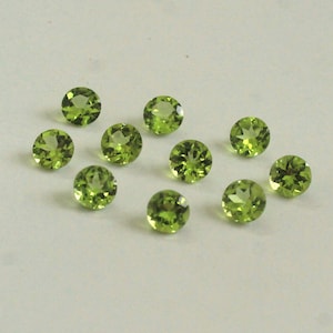 5MM Natural Peridot Gemstone: Faceted Round Cut