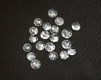 2.5MM Natural White Diamond: Round Rosecut Loose Gemstone (VS-SI)