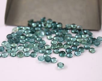 3 MM blauer Turmalin Edelstein: AAA Cabochon rund
