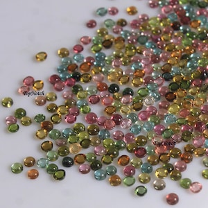 Natural Multi Tourmaline Round Cabochon AAA Quality - 10 Pieces Lot For Sale Super Top Quality