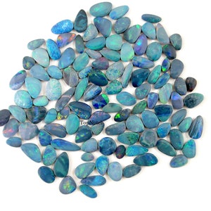 Australian Opal Doublet Multi Fire Smooth Cabochon/10piece Lot ...
