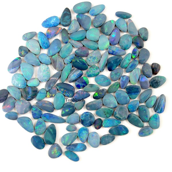 Flashy Opal Doublet Free Size Cabochon Gemstone- Natural Opal Loose Multifire Opal Doublet Gems for Sale, Size 6-12mm