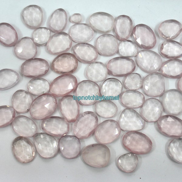 Natural Rose Quartz Slice Rose Cut AAA Quality - Lot For Sale Super Top Quality