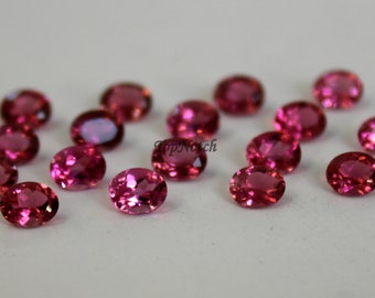 VVSI Pink Tourmaline Gemstone: 4x6mm Oval Faceted Loose Gem