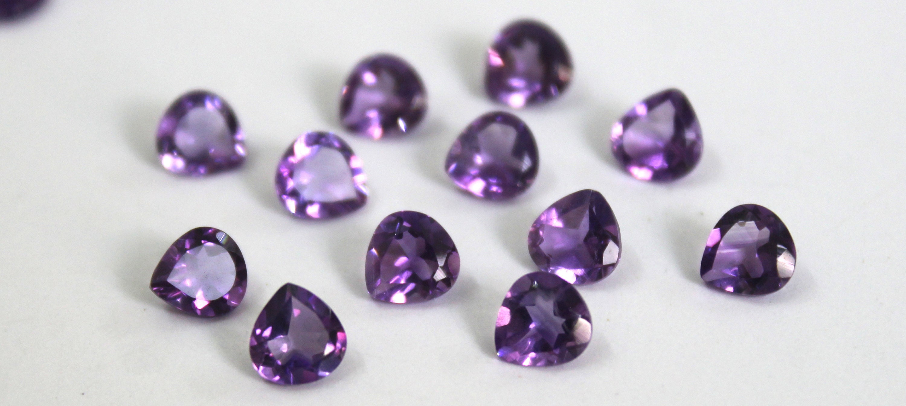 6 MM 天然アメジスト ハートカット 宝石 校正済みアメジスト - Etsy 日本