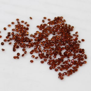 1MM Garnet Round Faceted Gemstone, Natural Red Garnet
