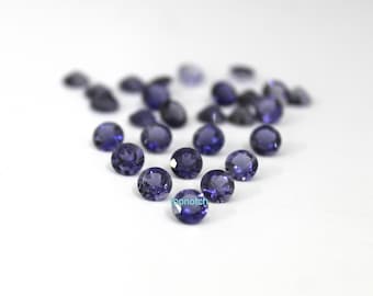 4mm Natural Iolite Round Faceted Gemstone- Calibrated Iolite Gems for Sale