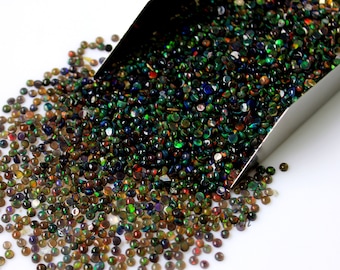 Cabujón de ópalo negro natural de 2,5 mm: piedra preciosa suelta para joyería