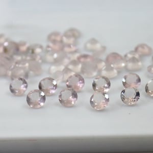 4mm Natural Rose Quartz Gemstone: Round Faceted Loose Stone